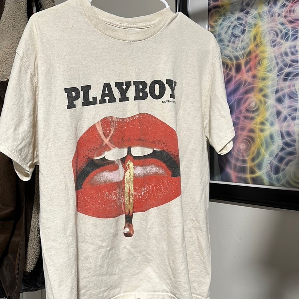 i am selling a playboy tee from 2018. Worn,once. Very cute, just too small forme